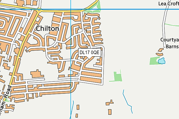 DL17 0QE map - OS VectorMap District (Ordnance Survey)