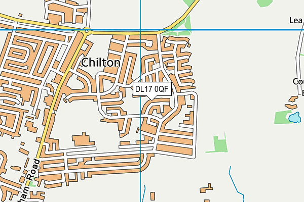 DL17 0QF map - OS VectorMap District (Ordnance Survey)
