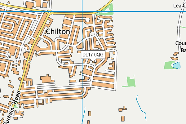 DL17 0QG map - OS VectorMap District (Ordnance Survey)