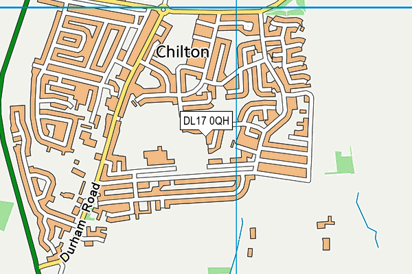 DL17 0QH map - OS VectorMap District (Ordnance Survey)