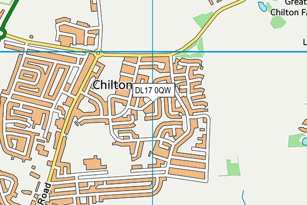DL17 0QW map - OS VectorMap District (Ordnance Survey)