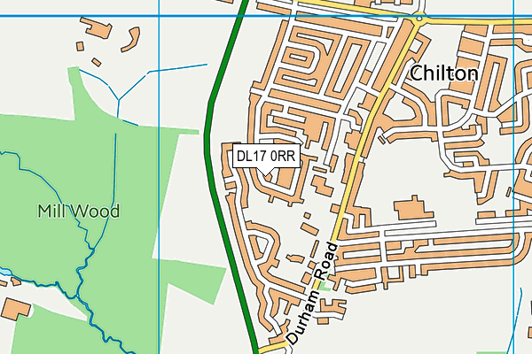 DL17 0RR map - OS VectorMap District (Ordnance Survey)