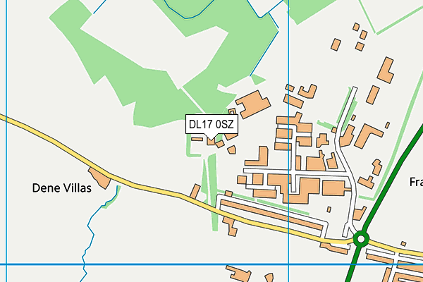 DL17 0SZ map - OS VectorMap District (Ordnance Survey)