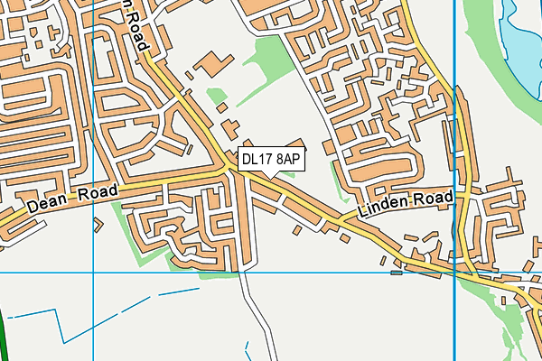 DL17 8AP map - OS VectorMap District (Ordnance Survey)