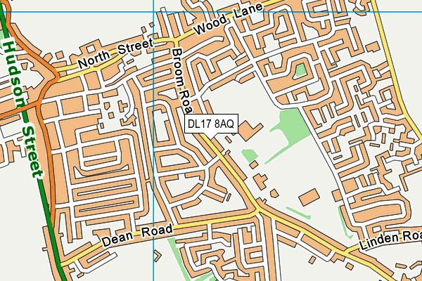 DL17 8AQ map - OS VectorMap District (Ordnance Survey)