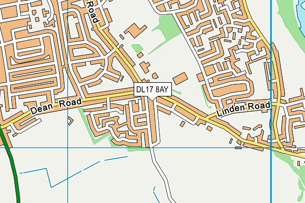 DL17 8AY map - OS VectorMap District (Ordnance Survey)