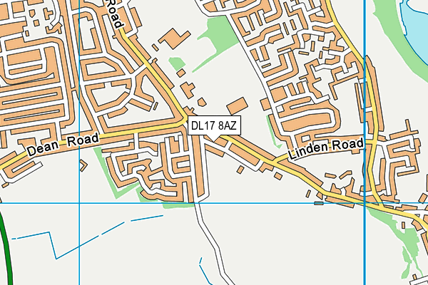 DL17 8AZ map - OS VectorMap District (Ordnance Survey)