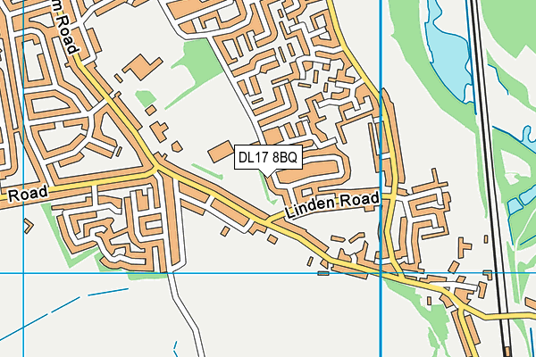 DL17 8BQ map - OS VectorMap District (Ordnance Survey)