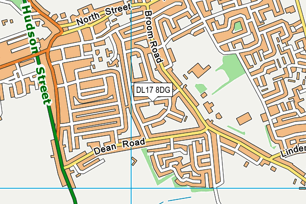 DL17 8DG map - OS VectorMap District (Ordnance Survey)