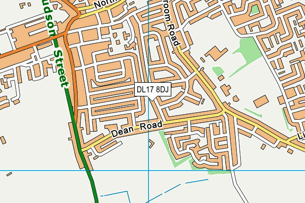 DL17 8DJ map - OS VectorMap District (Ordnance Survey)
