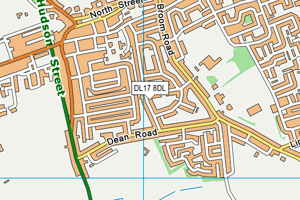 DL17 8DL map - OS VectorMap District (Ordnance Survey)