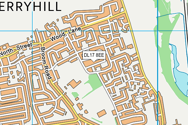 DL17 8EE map - OS VectorMap District (Ordnance Survey)