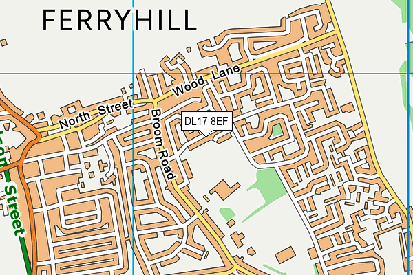 DL17 8EF map - OS VectorMap District (Ordnance Survey)