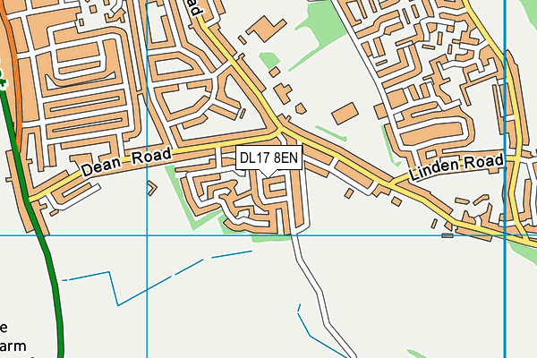 DL17 8EN map - OS VectorMap District (Ordnance Survey)