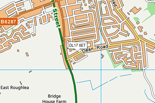 DL17 8ET map - OS VectorMap District (Ordnance Survey)