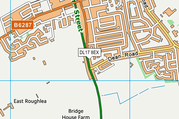 DL17 8EX map - OS VectorMap District (Ordnance Survey)