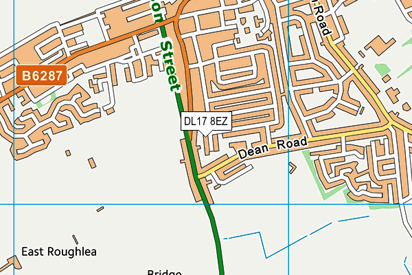 DL17 8EZ map - OS VectorMap District (Ordnance Survey)