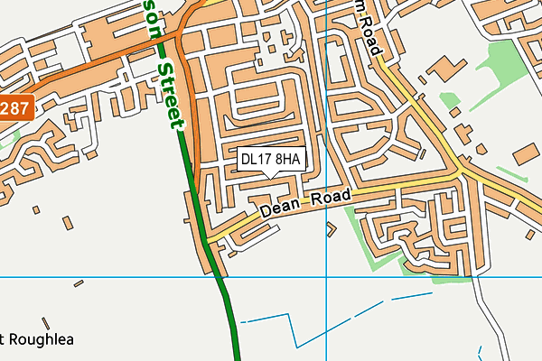 DL17 8HA map - OS VectorMap District (Ordnance Survey)