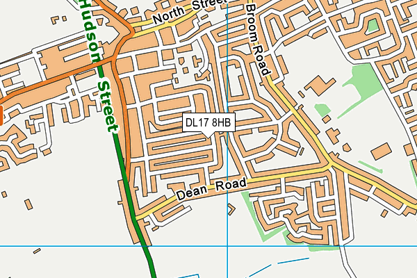 DL17 8HB map - OS VectorMap District (Ordnance Survey)