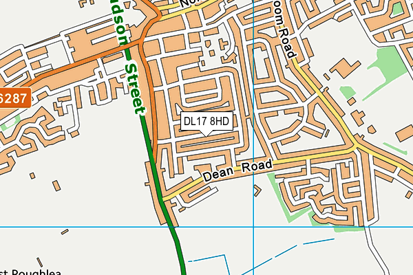 DL17 8HD map - OS VectorMap District (Ordnance Survey)