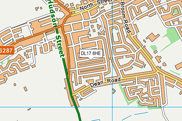 DL17 8HE map - OS VectorMap District (Ordnance Survey)