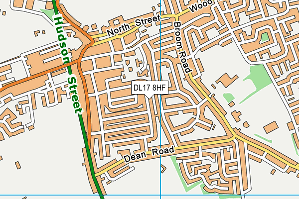 DL17 8HF map - OS VectorMap District (Ordnance Survey)