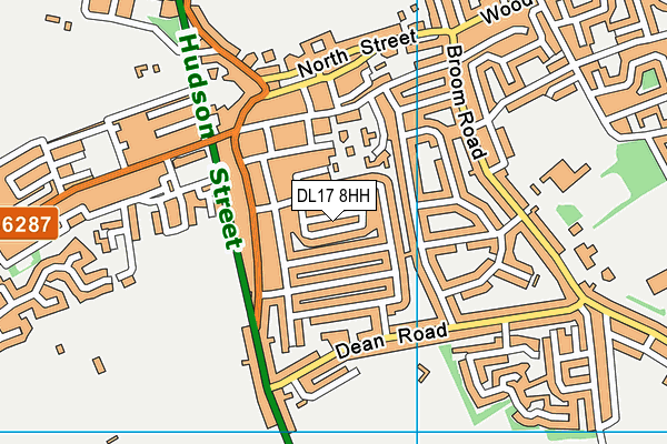 DL17 8HH map - OS VectorMap District (Ordnance Survey)