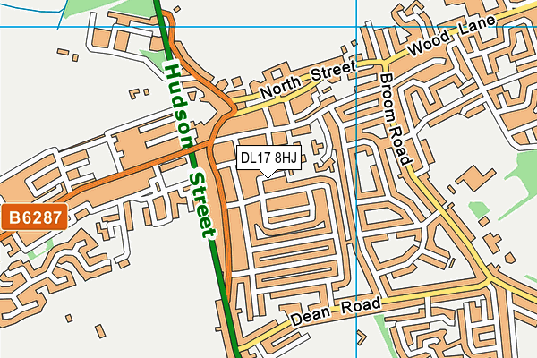 DL17 8HJ map - OS VectorMap District (Ordnance Survey)