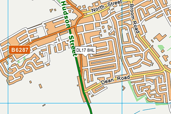DL17 8HL map - OS VectorMap District (Ordnance Survey)