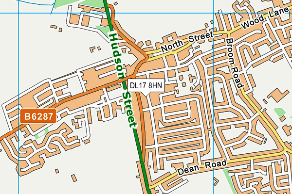 DL17 8HN map - OS VectorMap District (Ordnance Survey)