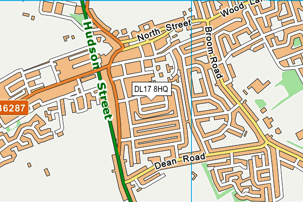 DL17 8HQ map - OS VectorMap District (Ordnance Survey)