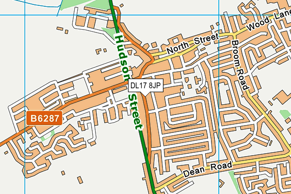 DL17 8JP map - OS VectorMap District (Ordnance Survey)