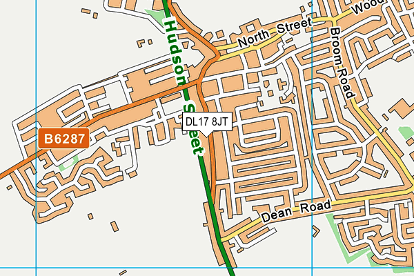 DL17 8JT map - OS VectorMap District (Ordnance Survey)