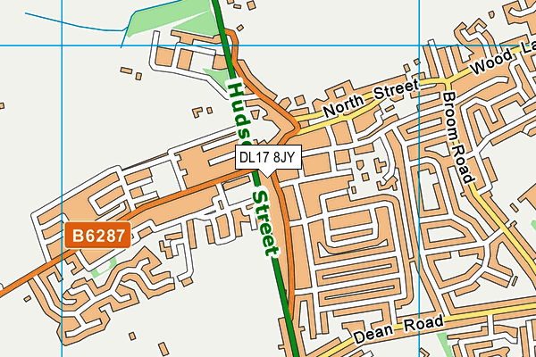 DL17 8JY map - OS VectorMap District (Ordnance Survey)
