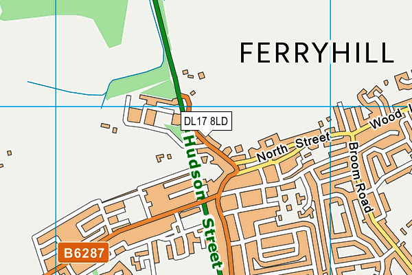 DL17 8LD map - OS VectorMap District (Ordnance Survey)