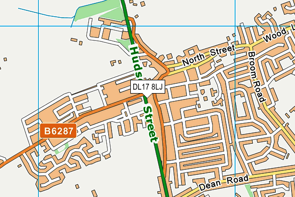DL17 8LJ map - OS VectorMap District (Ordnance Survey)