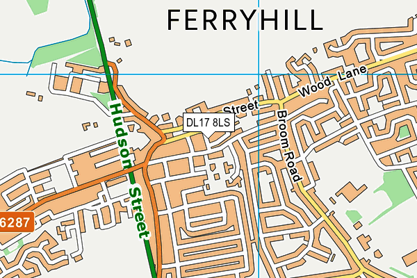 DL17 8LS map - OS VectorMap District (Ordnance Survey)