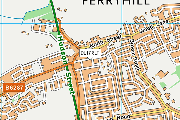 DL17 8LT map - OS VectorMap District (Ordnance Survey)