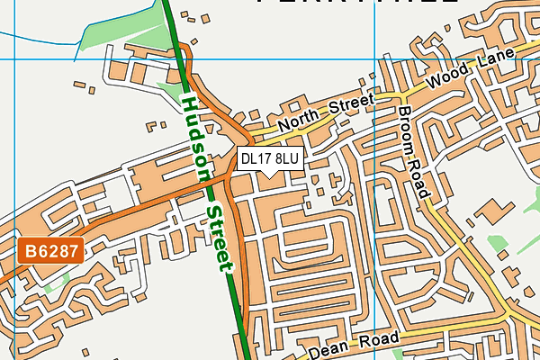 DL17 8LU map - OS VectorMap District (Ordnance Survey)