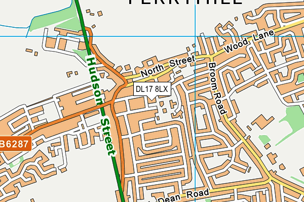 DL17 8LX map - OS VectorMap District (Ordnance Survey)