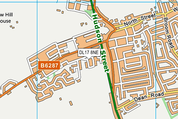 DL17 8NE map - OS VectorMap District (Ordnance Survey)