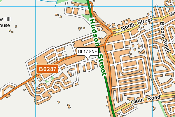 DL17 8NF map - OS VectorMap District (Ordnance Survey)