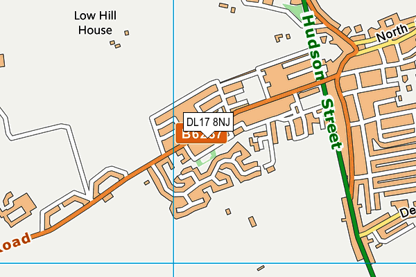 DL17 8NJ map - OS VectorMap District (Ordnance Survey)