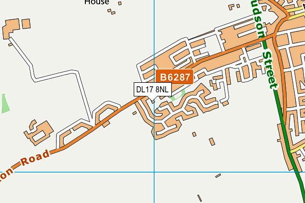 DL17 8NL map - OS VectorMap District (Ordnance Survey)
