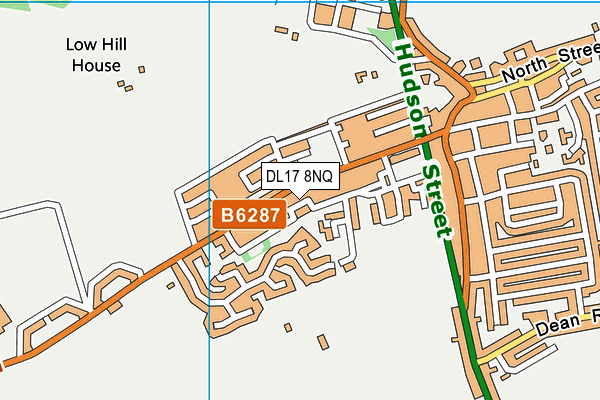 DL17 8NQ map - OS VectorMap District (Ordnance Survey)