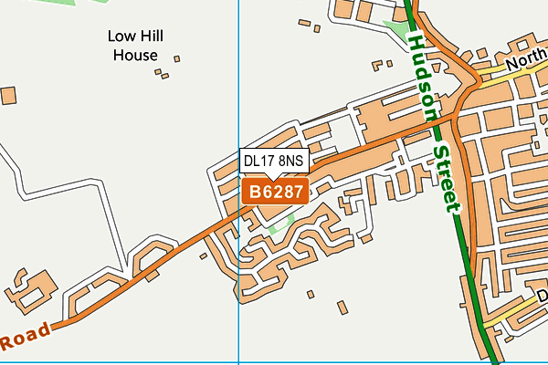 DL17 8NS map - OS VectorMap District (Ordnance Survey)