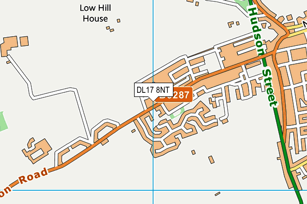 DL17 8NT map - OS VectorMap District (Ordnance Survey)
