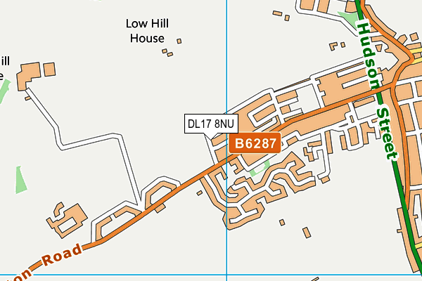 DL17 8NU map - OS VectorMap District (Ordnance Survey)