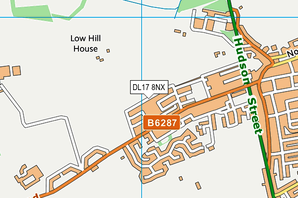 DL17 8NX map - OS VectorMap District (Ordnance Survey)