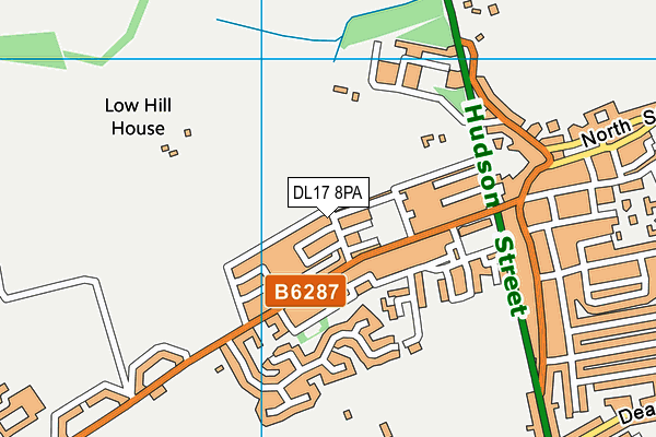 DL17 8PA map - OS VectorMap District (Ordnance Survey)